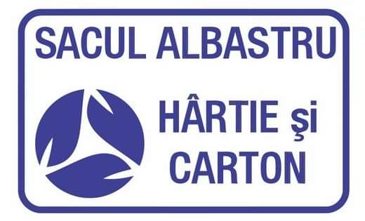  Luni, 19 august, se colectează  sacul albastru  pentru deșeurile reciclabile din hârtie și carton din Comuna Budacu de Jos.
