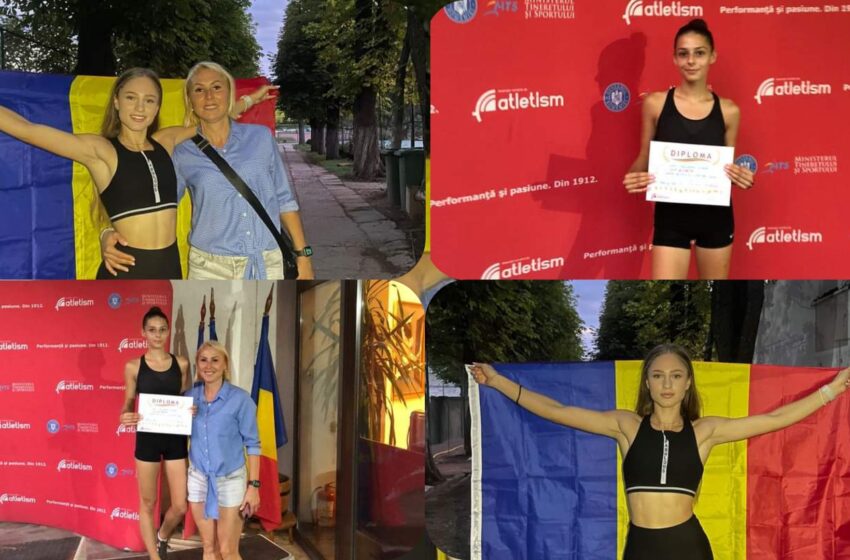  Maria Denisa Capotă și Diana Dan, locul 1 cu ștafeta, respectiv locul 3, la Cupa României de atletism. FOTO