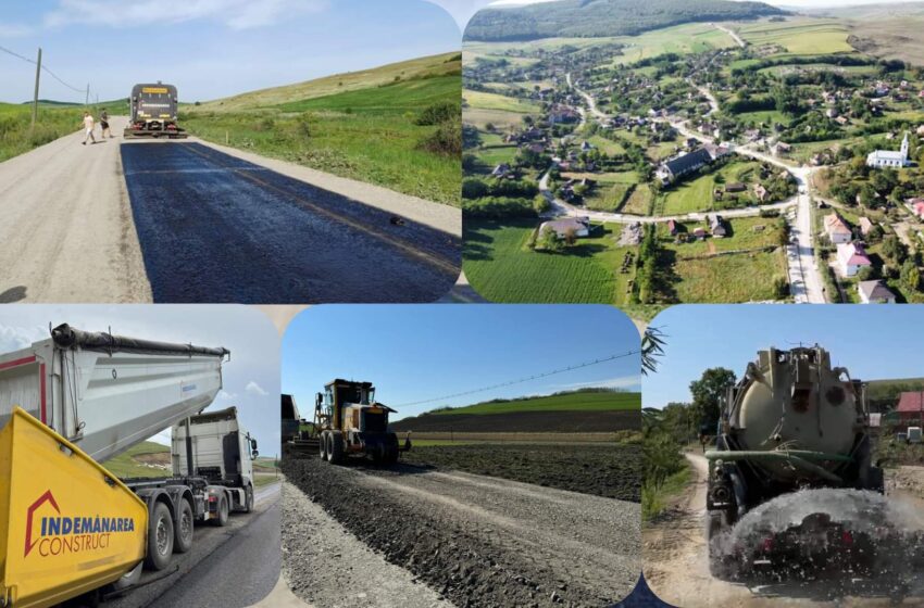  Continuă lucrările de modernizare ale DJ 162 care leagă Sânmihaiu de Câmpie – de Visuia. FOTO