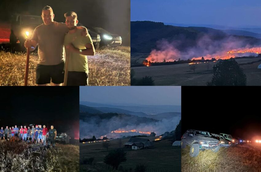  Apel la responsabilitate a primarului Paul Știr după incendiul de vegetație uscată de la Ciceu-Poieni. FOTO