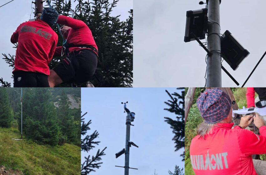  Stație meteorologică instalată pe vârful Bistricior. FOTO