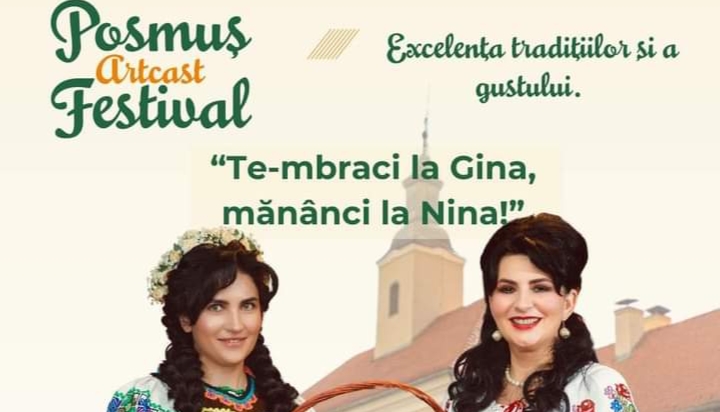  Te-mbraci la Gina, mănânci la Nina” în perioada 17-18 august 2024 la Posmuș ArtCast Festival organizat de Complexul Muzeal Bistrița-Năsăud