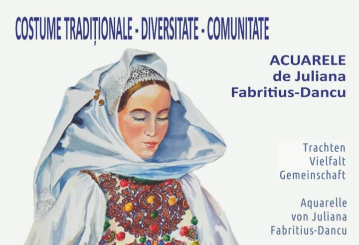  Expoziția de acuarelă a Julianei Fabritius-Dancu – „𝐂𝐨𝐬𝐭𝐮𝐦𝐞 𝐭𝐫𝐚𝐝𝐢ț𝐢𝐨𝐧𝐚𝐥𝐞. 𝐃𝐢𝐯𝐞𝐫𝐬𝐢𝐭𝐚𝐭𝐞. 𝐂𝐨𝐦𝐮𝐧𝐢𝐭𝐚𝐭𝐞”, la Complexul Muzeal Bistrița-Năsăud