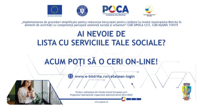  VIDEO: Ai nevoie de lista cu serviciile tale sociale? Acum se poate solicita și online pe site-ul Primăriei Bistrița. VIDEO