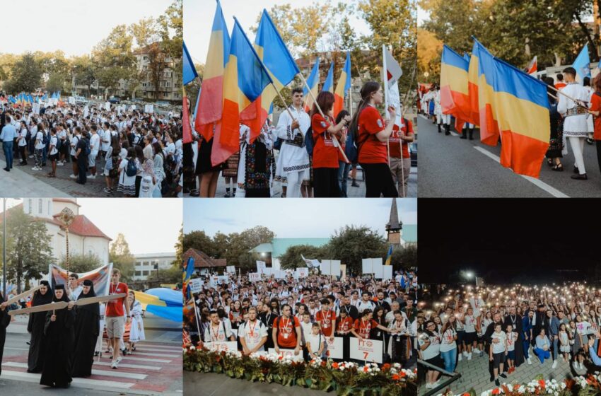  Procesiunea Bucuriei: Un moment de comuniune la Intâlnirea Tinerilor Ortodocși de la Bistrița. FOTO