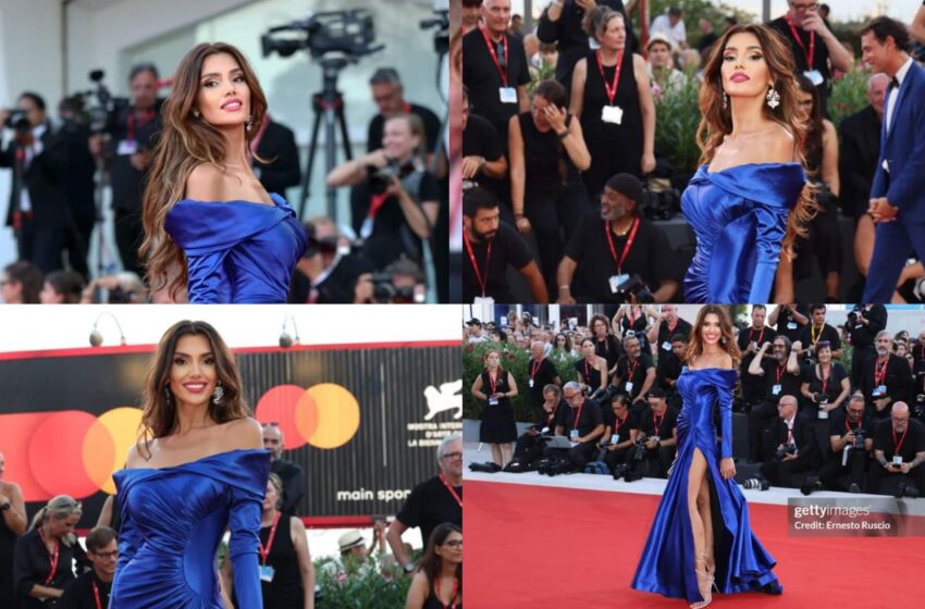  Bistrițeanca Loredana Salanță a strălucit pe covorul roșu a Festivalului de Film de la Veneția. FOTO
