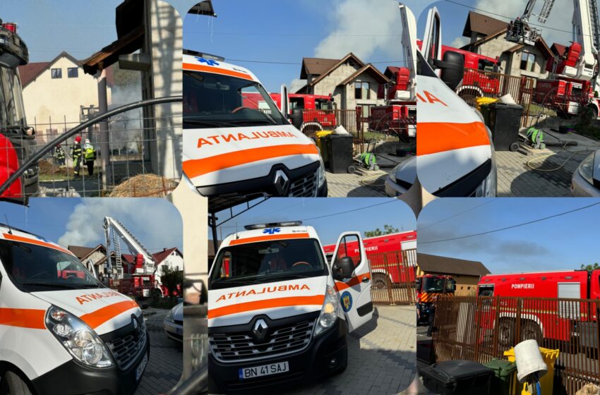  Incendiu la un garaj în localitatea Unirea! FOTO/VIDEO