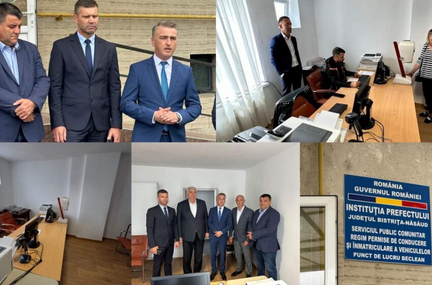  S-a deschis noul punct de lucru al Serviciului permise de conducere din orașul Beclean. FOTO