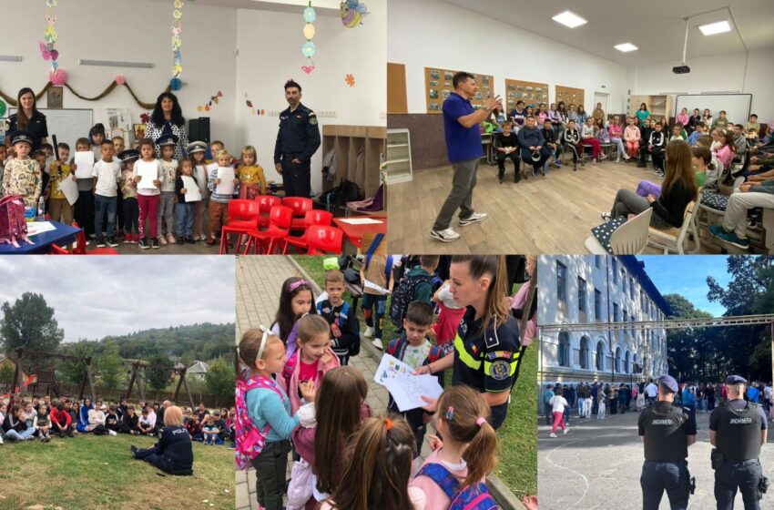  Polițiștii și jandarmii bistrițeni contribuie la un nou an școlar în siguranță. FOTO