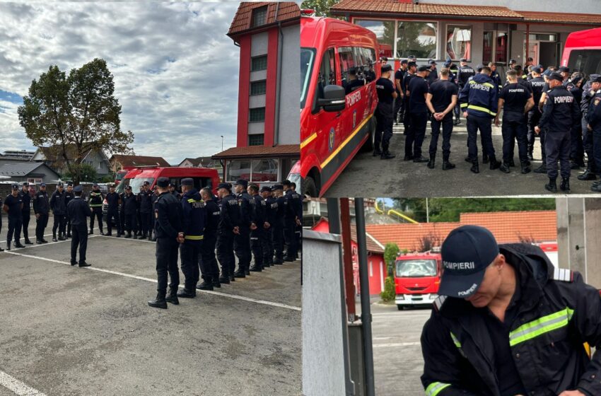  Alți 32 de pompieri militari bistrițeni au plecat spre zonele afectate de inundații din Moldova. FOTO/VIDEO