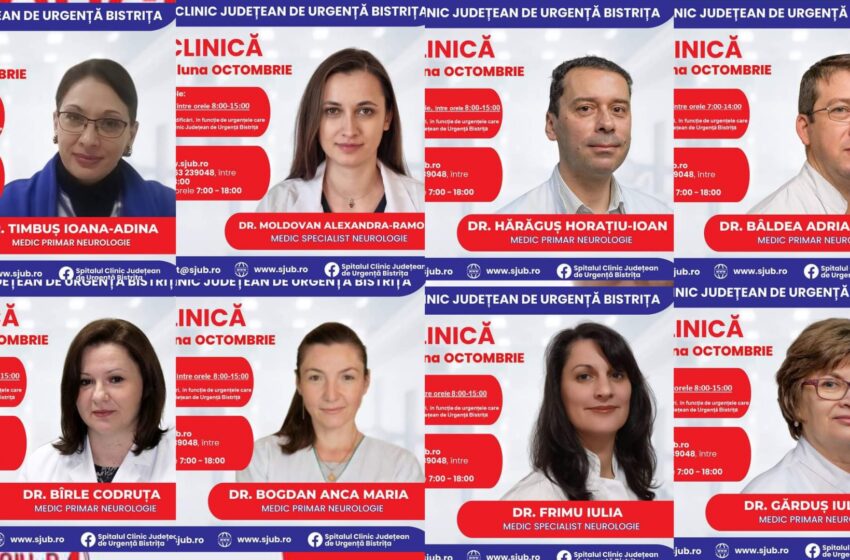  Se fac programări la specialitatea Neurologie din Policlinica Bistrița, pentru luna octombrie. FOTO
