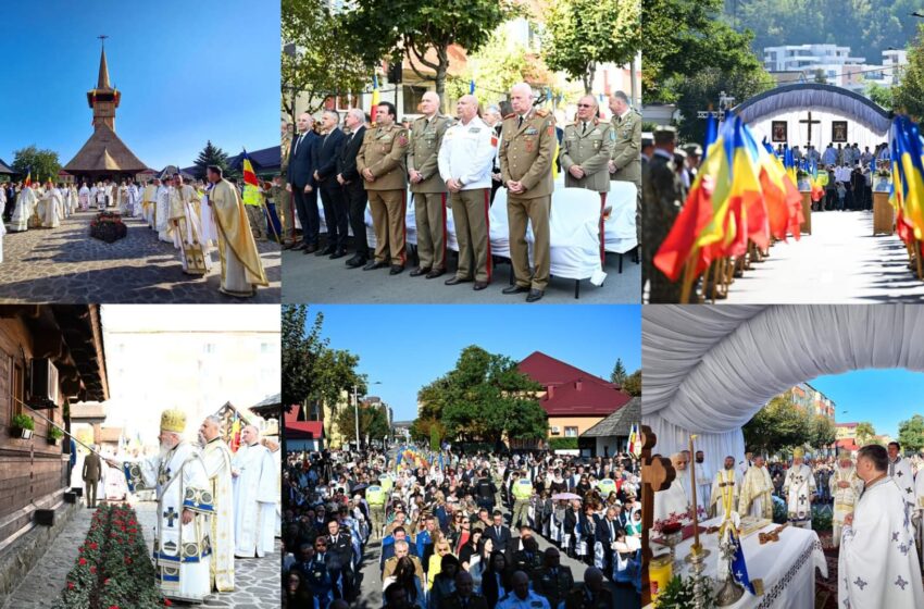  Sute de bistrițeni au participat la Resfințirea Bisericii Militare din Garnizoana Bistrița. FOTO