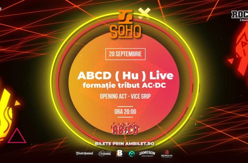  Incepe sezonul oficial la Soho Music Hall! Concert trupa ABCD din Ungaria, vineri, 20 septembrie , ora 20.00