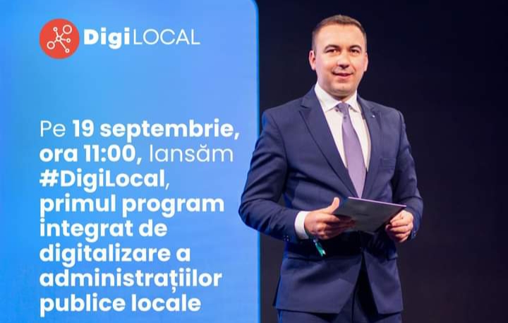  Bogdan Ivan: Pe 19 septembrie, lansăm #DigiLocal, primul program integrat de digitalizare a administrațiilor publice locale!