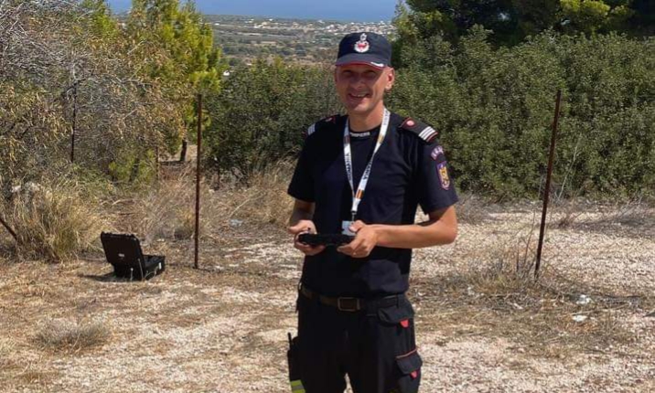 Un pompier bistrițean participă la misiunea de stingere a incendiilor din Grecia