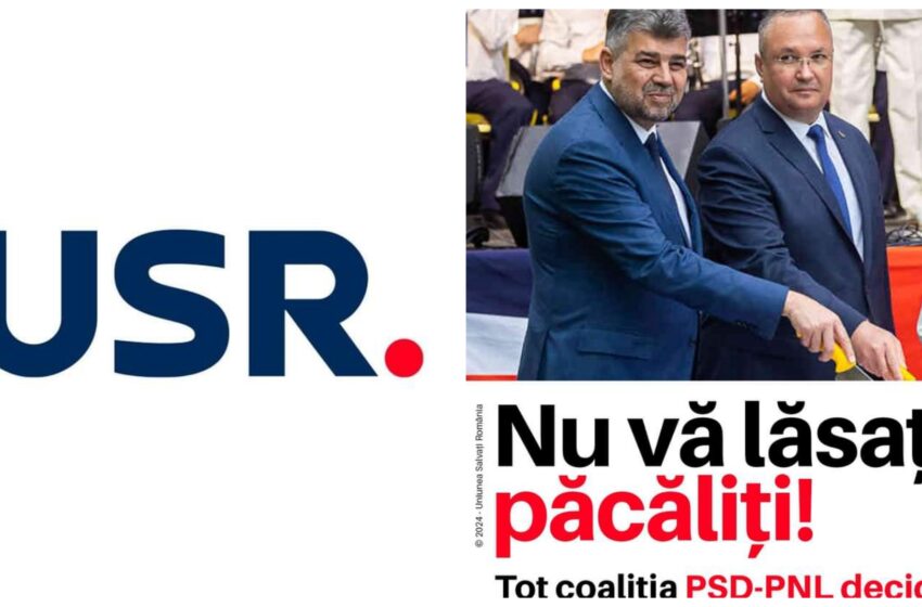  USR: Nu vă lăsați păcăliți! Tot coaliția PSD-PNL decide pe banii tăi!