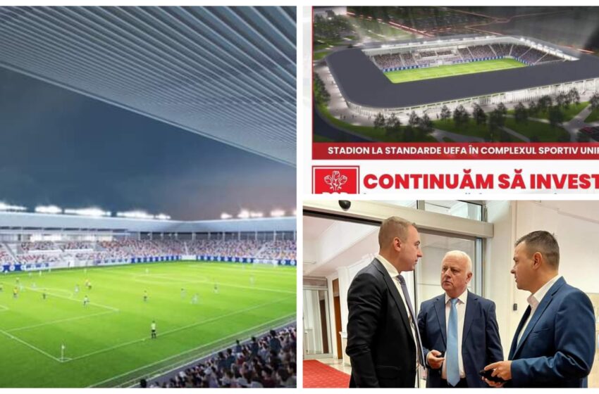 Pas uriaș pentru construcția Stadionului de fotbal din Bistrița! FOTO