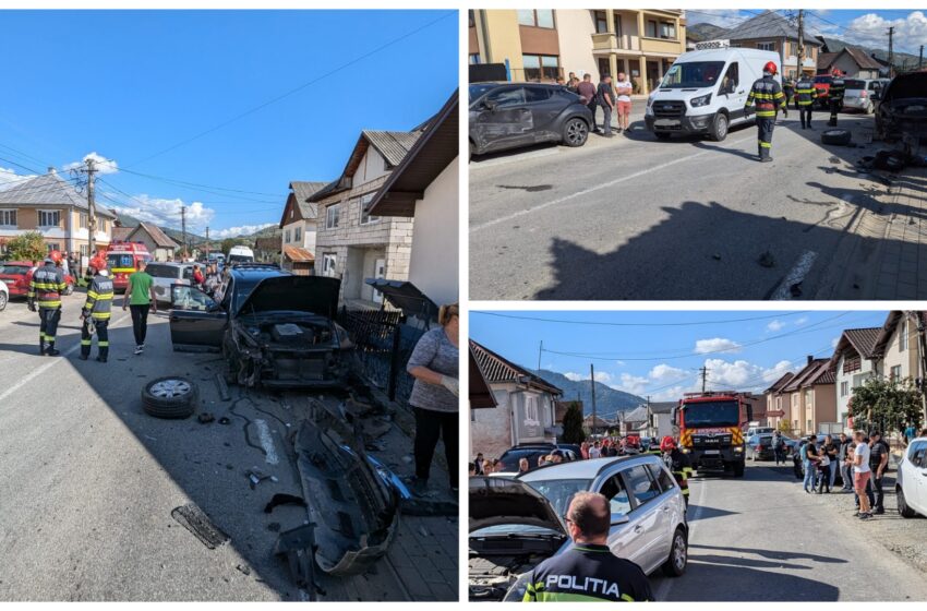  Accident rutier la Maieru. O femeie însărcinată a ajuns la spital! FOTO
