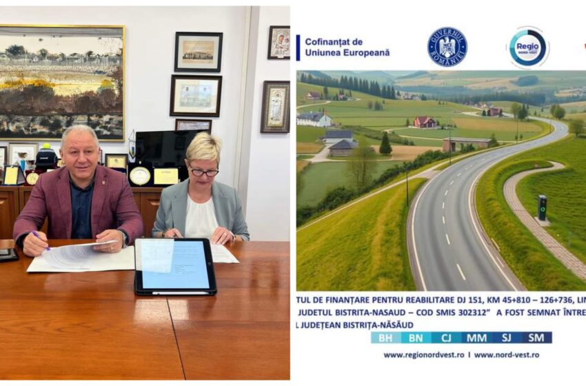  S-a semnat semnat contractul de finanțare pentru modernizarea DJ 151, Bistrița-limită județ Mureș