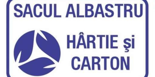  Luni, 21 octombrie, se colectează sacul albastru pentru deșeurile reciclabile din hârtie și carton din Comuna Budacu de Jos