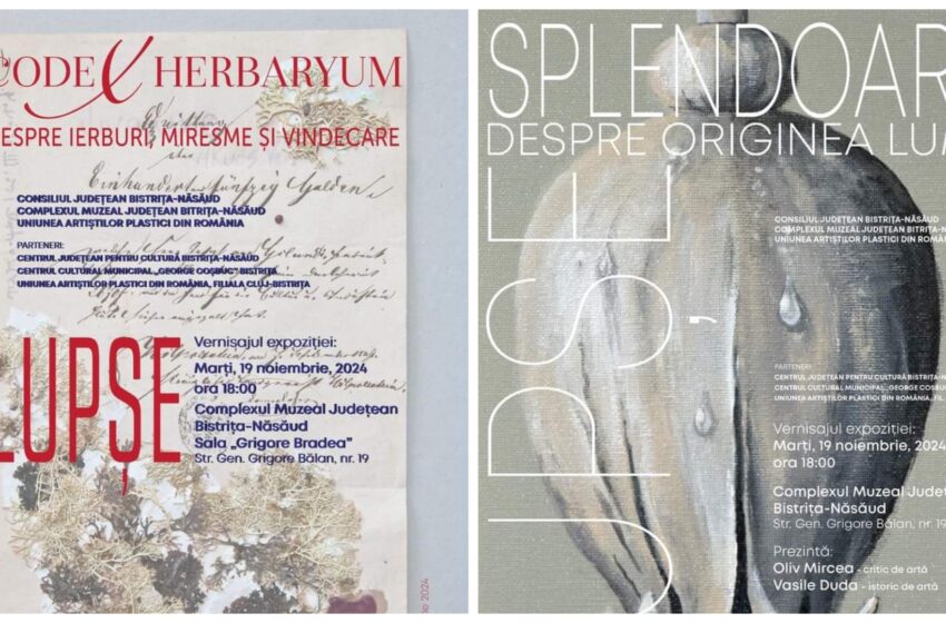  Vernisajul Expozițiilor 𝐒𝐩𝐥𝐞𝐧𝐝𝐨𝐚𝐫𝐞 𝐝𝐞𝐬𝐩𝐫𝐞 𝐨𝐫𝐢𝐠𝐢𝐧𝐞𝐚 𝐥𝐮𝐦𝐢𝐢 și 𝐂𝐨𝐝𝐞𝐱 𝐇𝐞𝐫𝐛𝐚𝐫𝐲𝐢𝐮𝐦, marți, 19 noiembrie la Muzeul Județean Bistrița-Năsăud