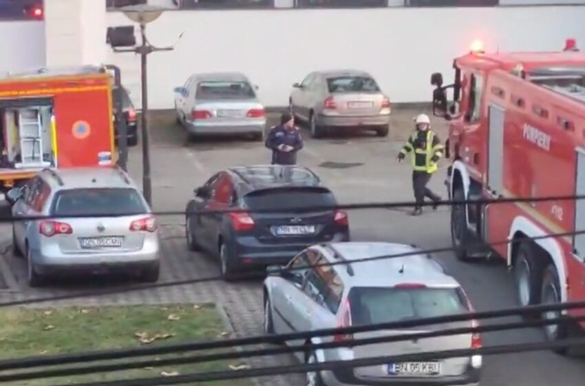  Incendiu la Tribunalul și Judecătoria Bistrița: Ard zeci de dosare