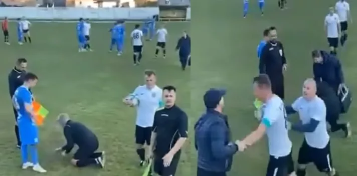  Fotbalist din Liga a 4-a, care a agresat un arbitru, reținut