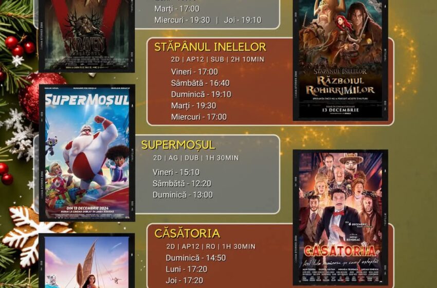  Centrul Cultural Dacia – Programul filmelor din perioada 13-19 decembrie