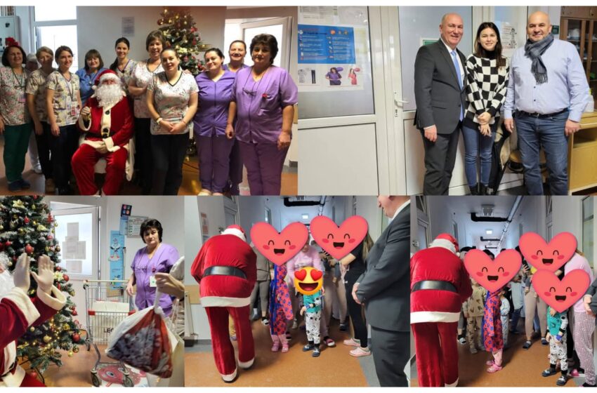 A venit Moșul la Secția Pediatrie de la Spitalul Clinic Județean de Urgență Bistrița. FOTO