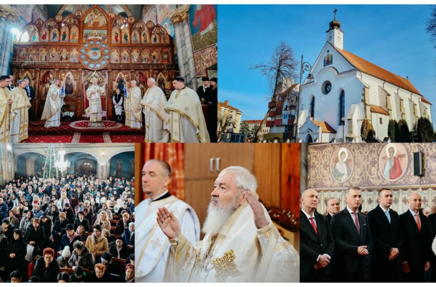  Binecuvântare arhierească pentru bistrițeni, în a doua zi de Crăciun, la Biserica de la Coroana. FOTO