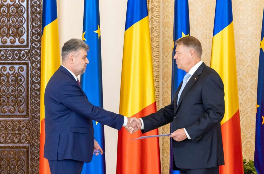  Preşedintele Klaus Iohannis l-a desemnat oficial ca premier pe Marcel Ciolacu.