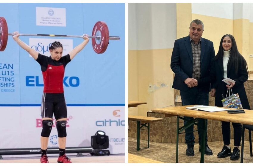  Sportiva Ordace Lucreția Gabriela, premiată de către primarul comunei Parva