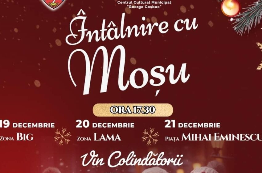  Sania lui Moș Crăciun ajunge la copiii din cartierele Bistriței