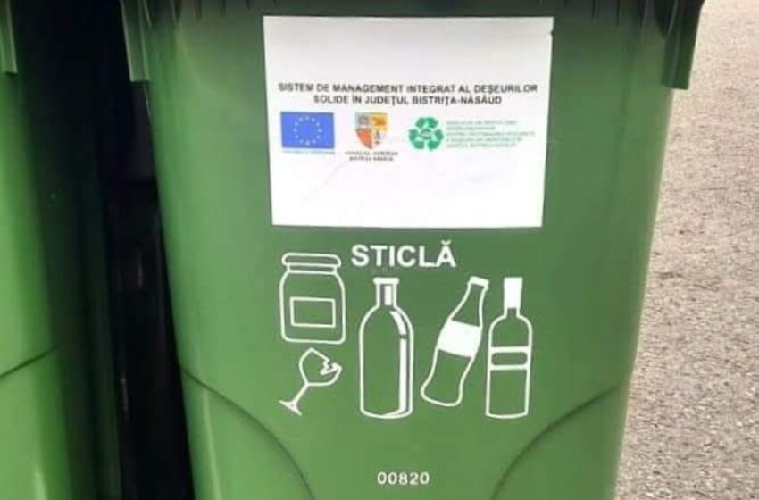  Luni, 20 ianuarie se colectează pubela verde pentru deșeurile reciclabile din sticlă din Comuna Budacu de Jos