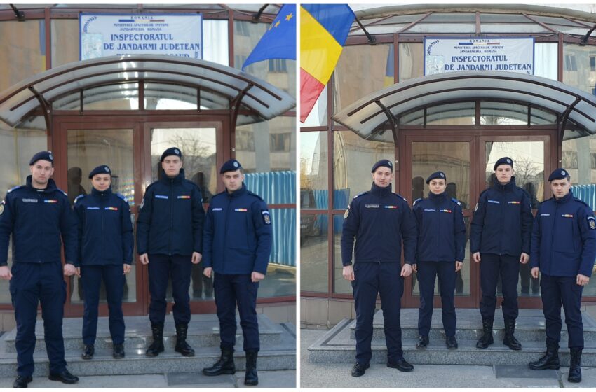  Viitorii ofițeri jandarmi au început stagiul de practică în cadrul Jandarmeriei bistrițene. FOTO