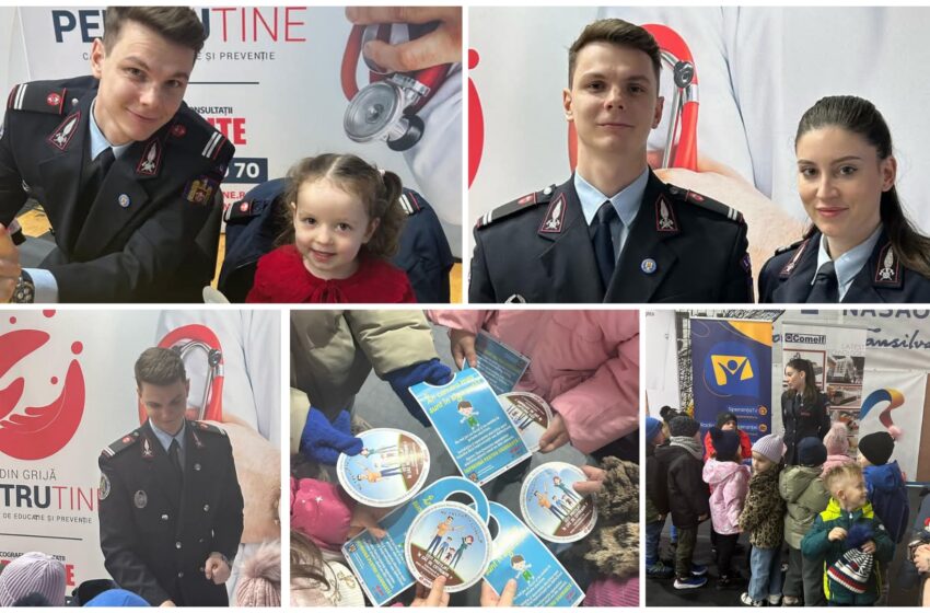  Activitate de informare preventivă la campania „Din grijă pentru tine” organizată de ISU Bistrița – Năsăud. FOTO