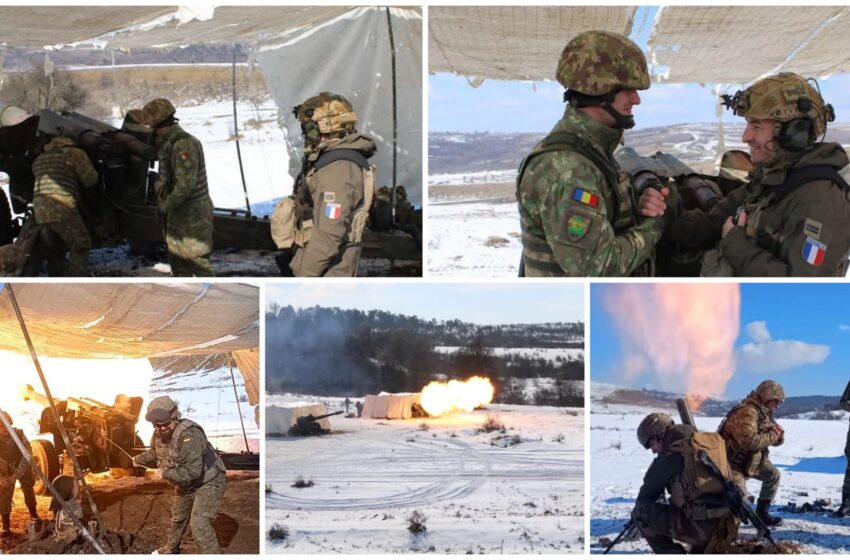  Militarii artileriștii din Prundu Bârgăului s-au instruit alături de colegii sai spanioli și francezi la  Cincu. FOTO