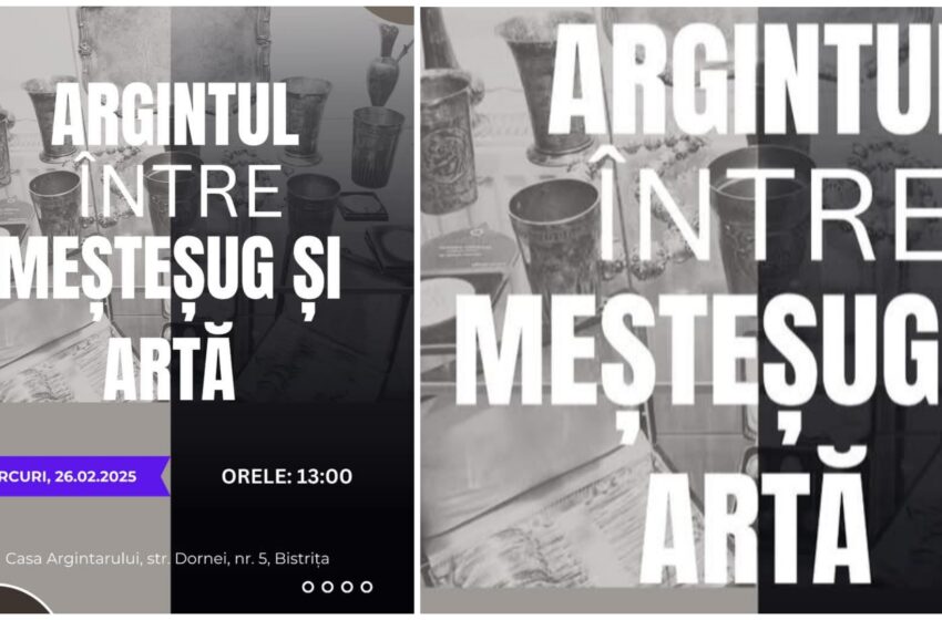  Expoziție de argintărie la Casa Argintarului din Bistrița