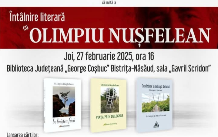  Întâlnire literară cu Olimpiu Nușfelean la Biblioteca Județeană „George Coșbuc”