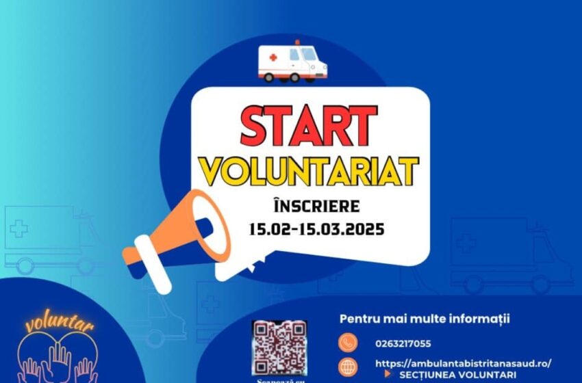  În 15 februarie încep înscrierile pentru cei care vor să devină voluntari la Ambulanță! Condiții și etape de recrutare!