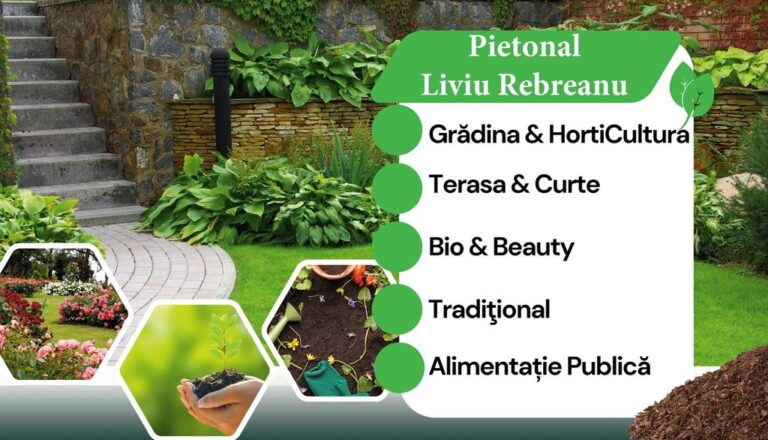  În perioada 3-6 aprilie, pe Pietonalul „Liviu Rebreanu” are loc ediția 2025 a Expo Bistrița-Grădină și Ambianță