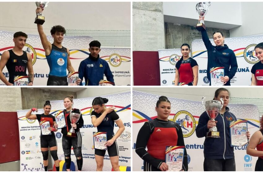  Rezultate meritorii pentru sportivii de la CSM Bistrița la Cupa României la haltere. FOTO