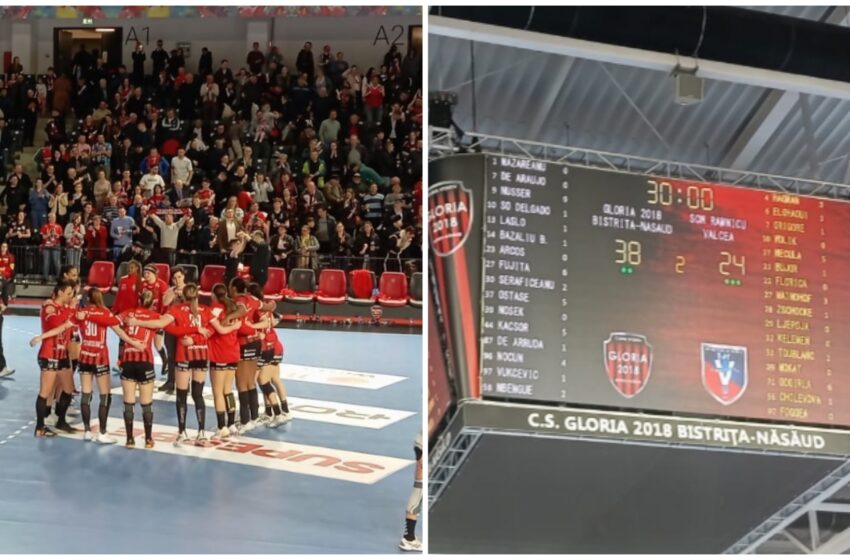  Gloria Bistrița pulverizează SCM Rm. Vâlcea la capătul unui meci-antrenament: 38-24.