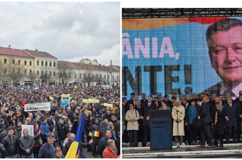  Miting pentru susținerea lui Crin Antonescu la Cluj: „Vreau să fiu un președinte model!”