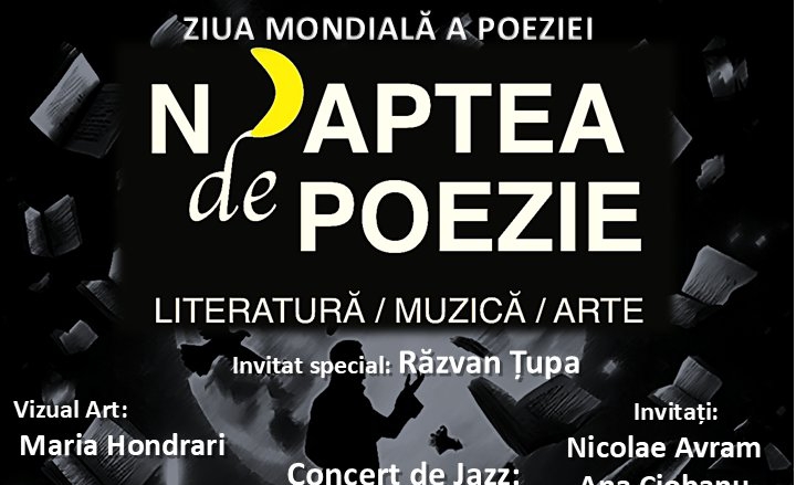  NOAPTEA DE POEZIE la Sinagoga din Bistrița. Un eveniment cultural organizat de poetul Gelu Vlașin