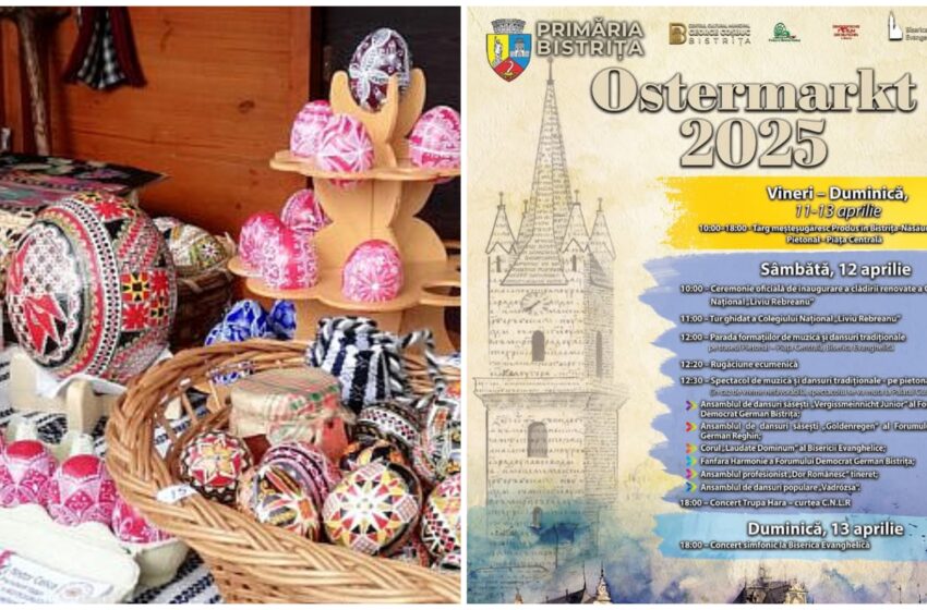  Târgul de Paște-Ostermarkt în sâmbăta de Florii, pe Pietonalul „Liviu Rebreanu” din Bistrița