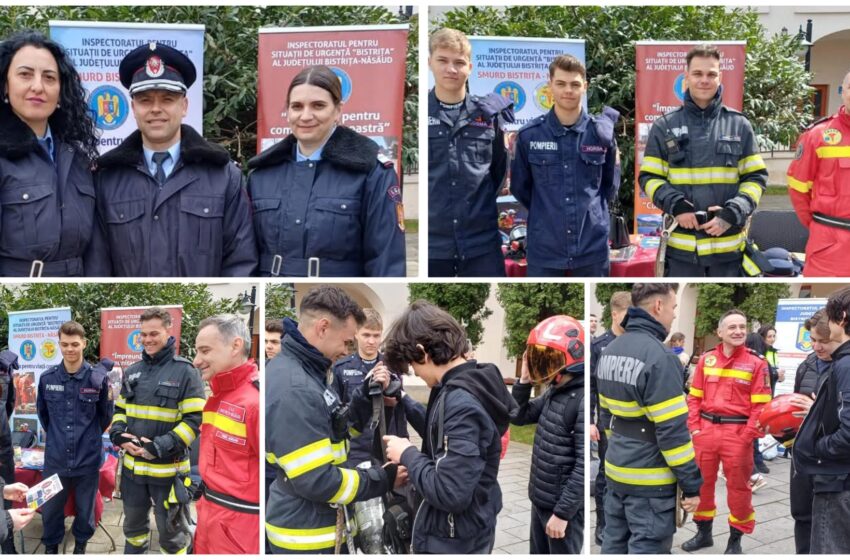  Angajatii ISU BN au prezentat tinerilor bistrițeni oferta educațională la Târgul de Viitor. FOTO