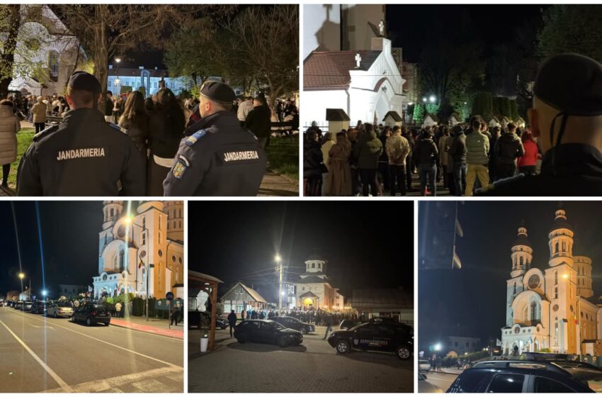  Jandarmii bistrițeni, prezenți la datorie în Noaptea de Înviere. FOTO