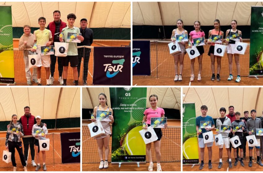  Jucătorii români la înălțime, la Tenis Europe Bistrița Trophy U16, organizat de GS TennisClub Bistrița. FOTO