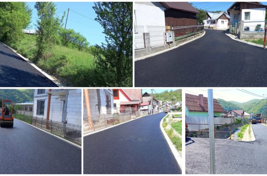  Asfalt nou pe Strada Cloșca din Năsăud. FOTO